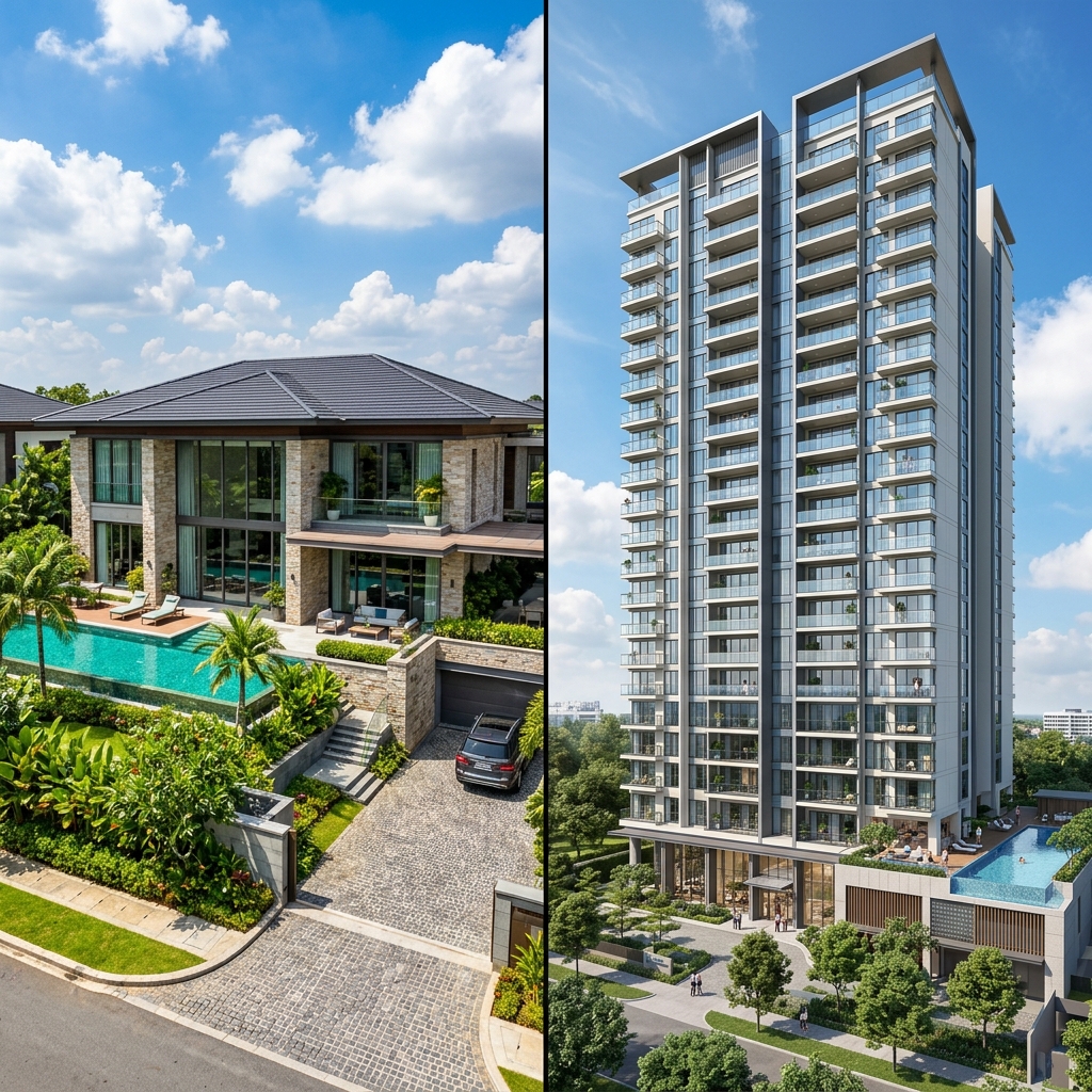 Villa vs Apartment Visualization